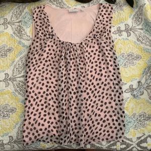 Pleated front tank top